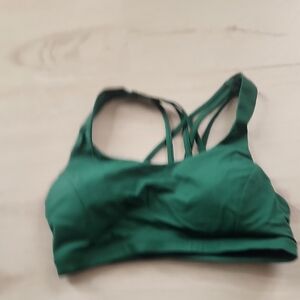 Lululemon Athletica Green Strappy Sports Bra Free To Be Serene